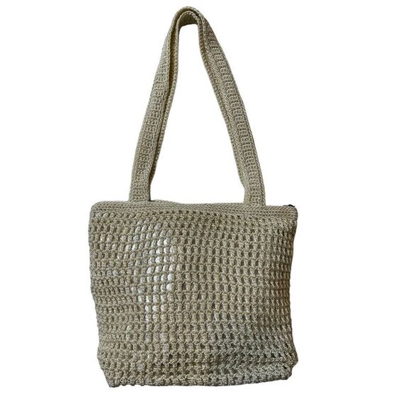 The Sak Classic Cream & Silver Crochet Shoulder Bag - Picture 1 of 13